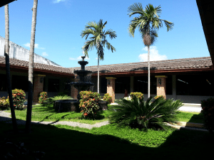 The courtyard at the Plasencia factory