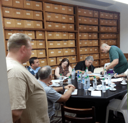 Our crew in action in the blending room